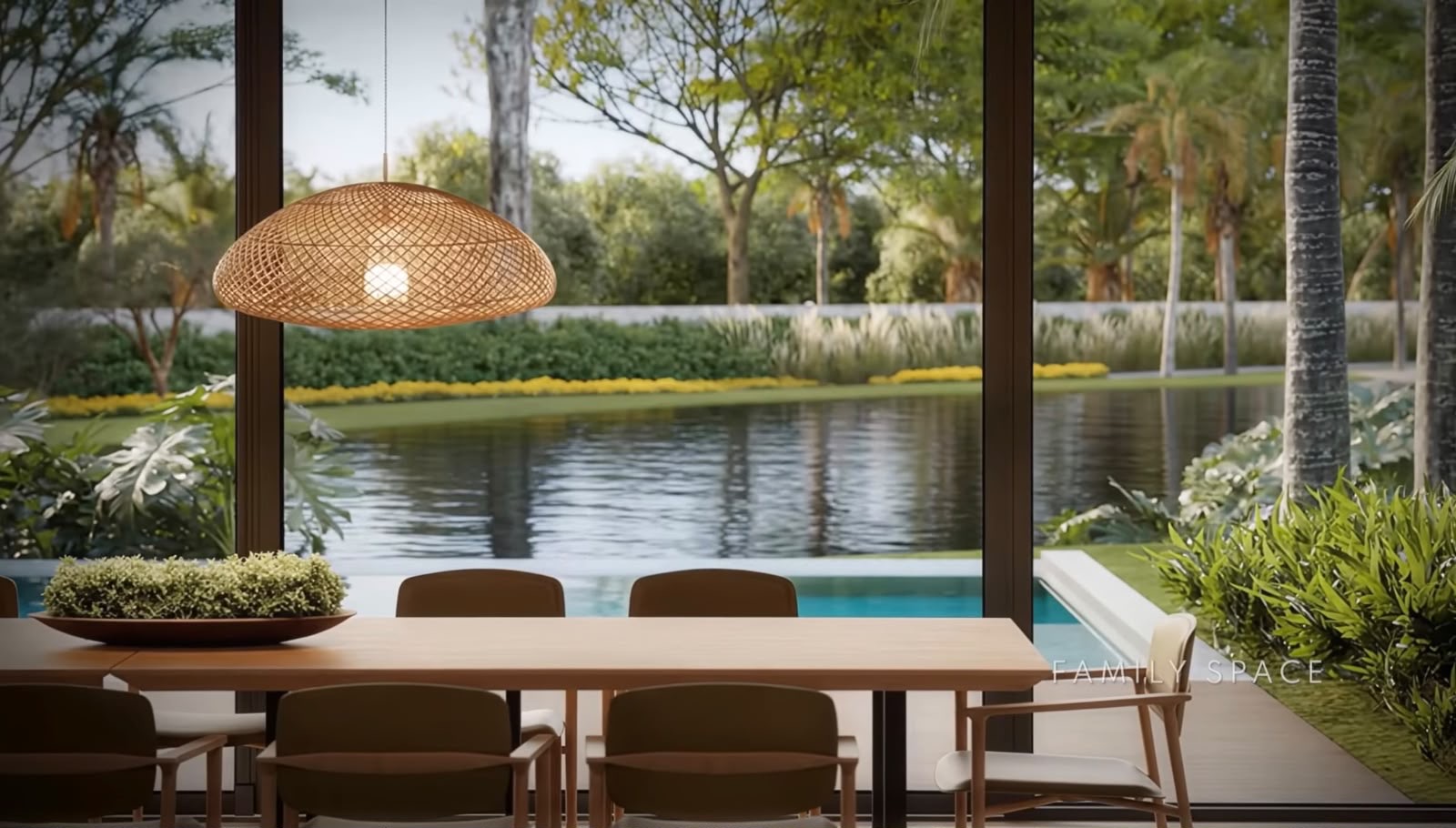 Family space com vista para o lago